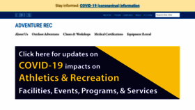What Recreation.ucsc.edu website looked like in 2020 (3 years ago)