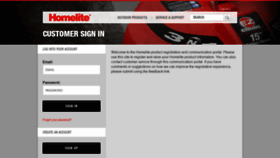 What Register.homelite.com website looked like in 2020 (3 years ago)