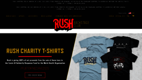 What Rushbackstage.com website looked like in 2020 (3 years ago)