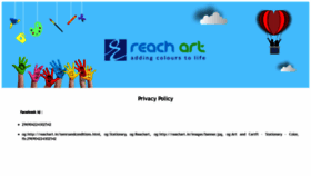 What Reachart.in website looked like in 2020 (4 years ago)