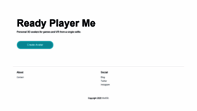 What Readyplayer.me website looked like in 2020 (3 years ago)