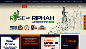 What Riphah.edu.pk website looked like in 2020 (3 years ago)