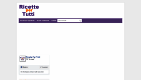 What Ricettepertutti.net website looked like in 2020 (3 years ago)