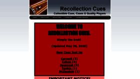What Recollectioncues.com website looked like in 2020 (3 years ago)