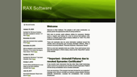 What Raxsoft.com website looked like in 2020 (3 years ago)