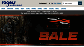 What Rogerssportinggoods.com website looked like in 2020 (5 years ago)
