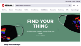 What Redbubble.com website looked like in 2020 (3 years ago)