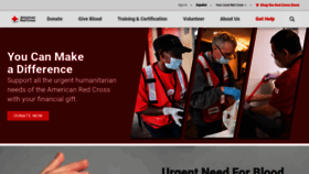 What Redcross.org website looked like in 2020 (3 years ago)