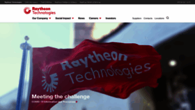 What Raytheon.com website looked like in 2020 (3 years ago)