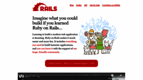 What Rubyonrails.org website looked like in 2020 (3 years ago)