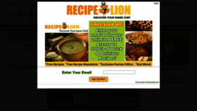 What Recipelion.com website looked like in 2020 (3 years ago)