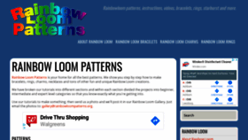What Rainbowloompatterns.org website looked like in 2020 (3 years ago)