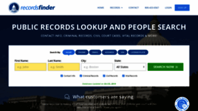 What Recordsfinder.com website looked like in 2020 (3 years ago)