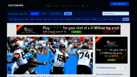 What Rotowire.com website looked like in 2020 (3 years ago)