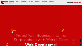 What Red13websitedesign.co.uk website looked like in 2020 (3 years ago)