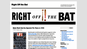 What Rightoffthebatbook.com website looked like in 2020 (3 years ago)