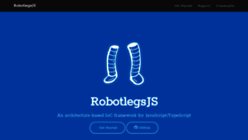 What Robotlegsjs.io website looked like in 2020 (3 years ago)