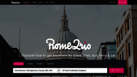 What Rome2rio.com website looked like in 2020 (3 years ago)