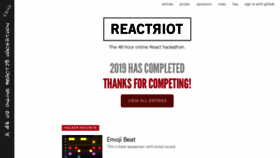 What Reactriot.com website looked like in 2020 (3 years ago)