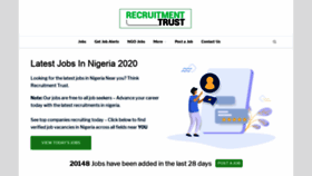 What Recruitmenttrust.com website looked like in 2020 (5 years ago)