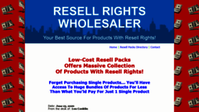 What Resellrightswholesaler.com website looked like in 2020 (3 years ago)