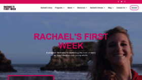 What Rachaelsfirstweek.org website looked like in 2020 (3 years ago)