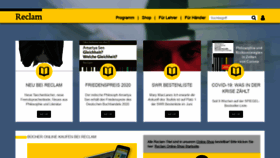 What Reclam.de website looked like in 2020 (3 years ago)