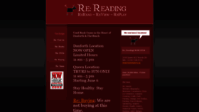What Rereading.ca website looked like in 2020 (3 years ago)
