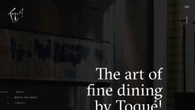 What Restaurant-toque.com website looked like in 2020 (3 years ago)
