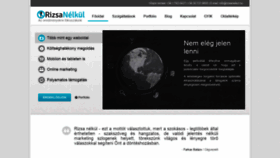 What Rizsanelkul.hu website looked like in 2020 (3 years ago)