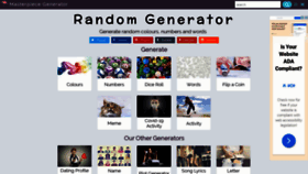What Random-generator.org.uk website looked like in 2020 (3 years ago)