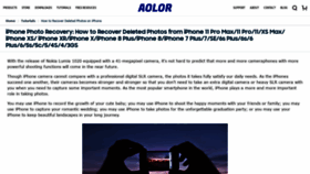 What Recoverdeletedphotosfromiphone.aolor.com website looked like in 2020 (3 years ago)