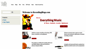 What Recordingblogs.com website looked like in 2020 (3 years ago)