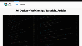 What Rojdesign.com website looked like in 2020 (3 years ago)