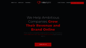 What Rubydigital.co.za website looked like in 2020 (3 years ago)