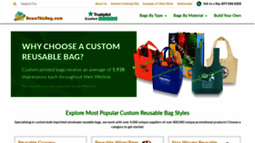 What Reusethisbag.com website looked like in 2020 (5 years ago)