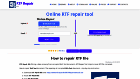 What Rtf.repair website looked like in 2020 (3 years ago)