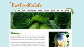 What Rawfoodforlife.org website looked like in 2020 (3 years ago)