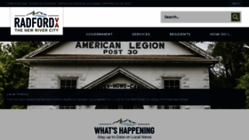 What Radfordva.gov website looked like in 2020 (3 years ago)