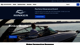 What Rinkerboats.com website looked like in 2020 (3 years ago)