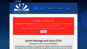 What Risesportstherapy.co.uk website looked like in 2020 (3 years ago)