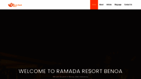 What Ramadaresortbenoa.com website looked like in 2020 (3 years ago)