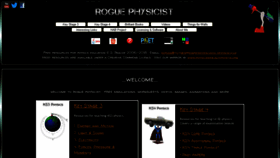 What Roguephysicist.com website looked like in 2020 (3 years ago)