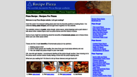 What Recipepizza.com website looked like in 2020 (3 years ago)
