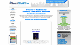 What Reedstickets.net website looked like in 2020 (3 years ago)