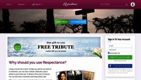 What Respectance.com website looked like in 2020 (3 years ago)