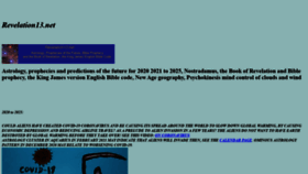 What Revelation13.net website looked like in 2020 (3 years ago)
