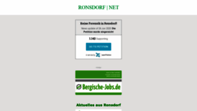 What Ronsdorf.net website looked like in 2020 (3 years ago)