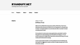 What Ryanduff.net website looked like in 2020 (3 years ago)