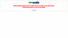 What Redirect.lycamobile.com website looked like in 2020 (3 years ago)